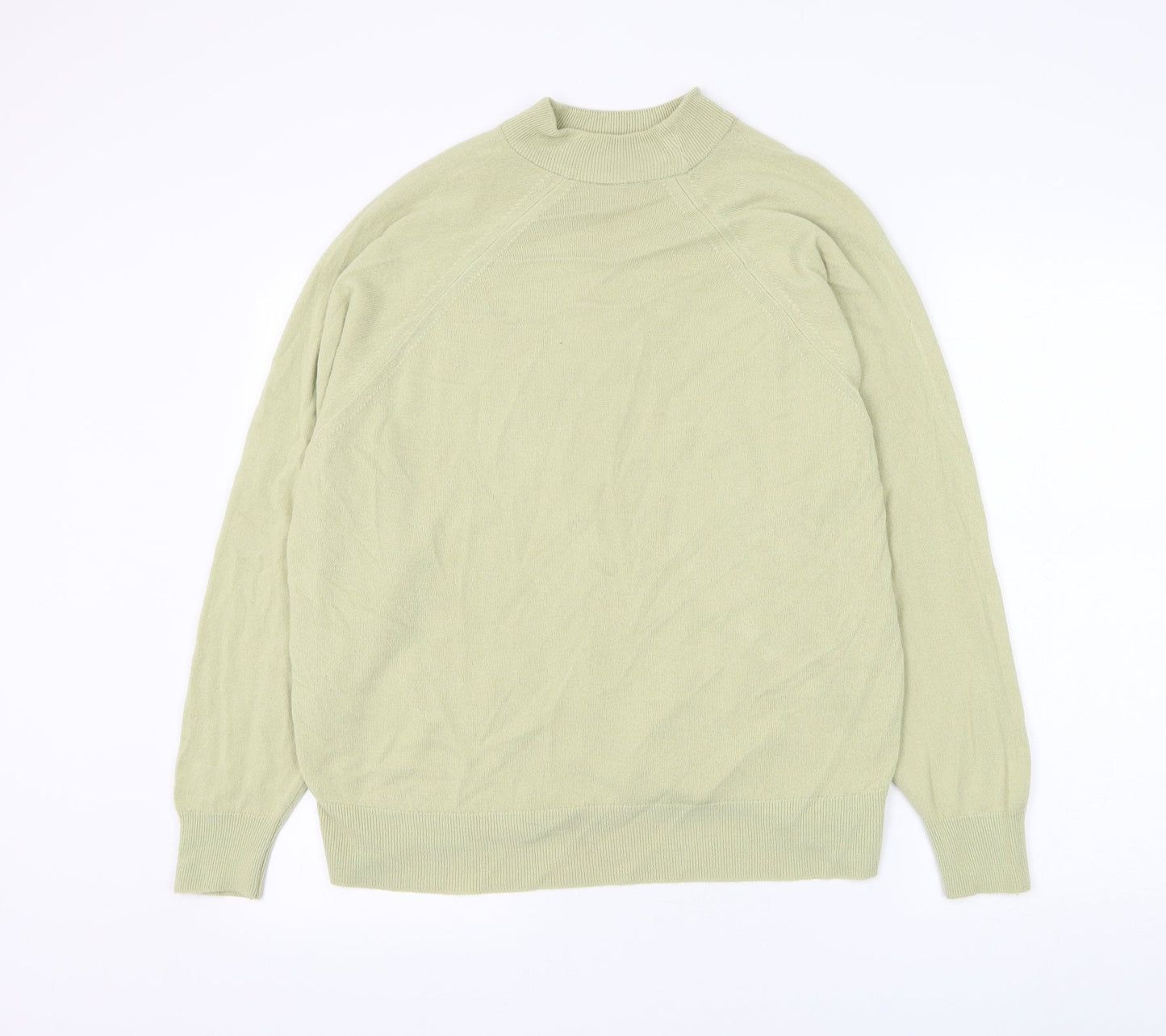 Womens UK Size L Preworn Green Pullover Jumper