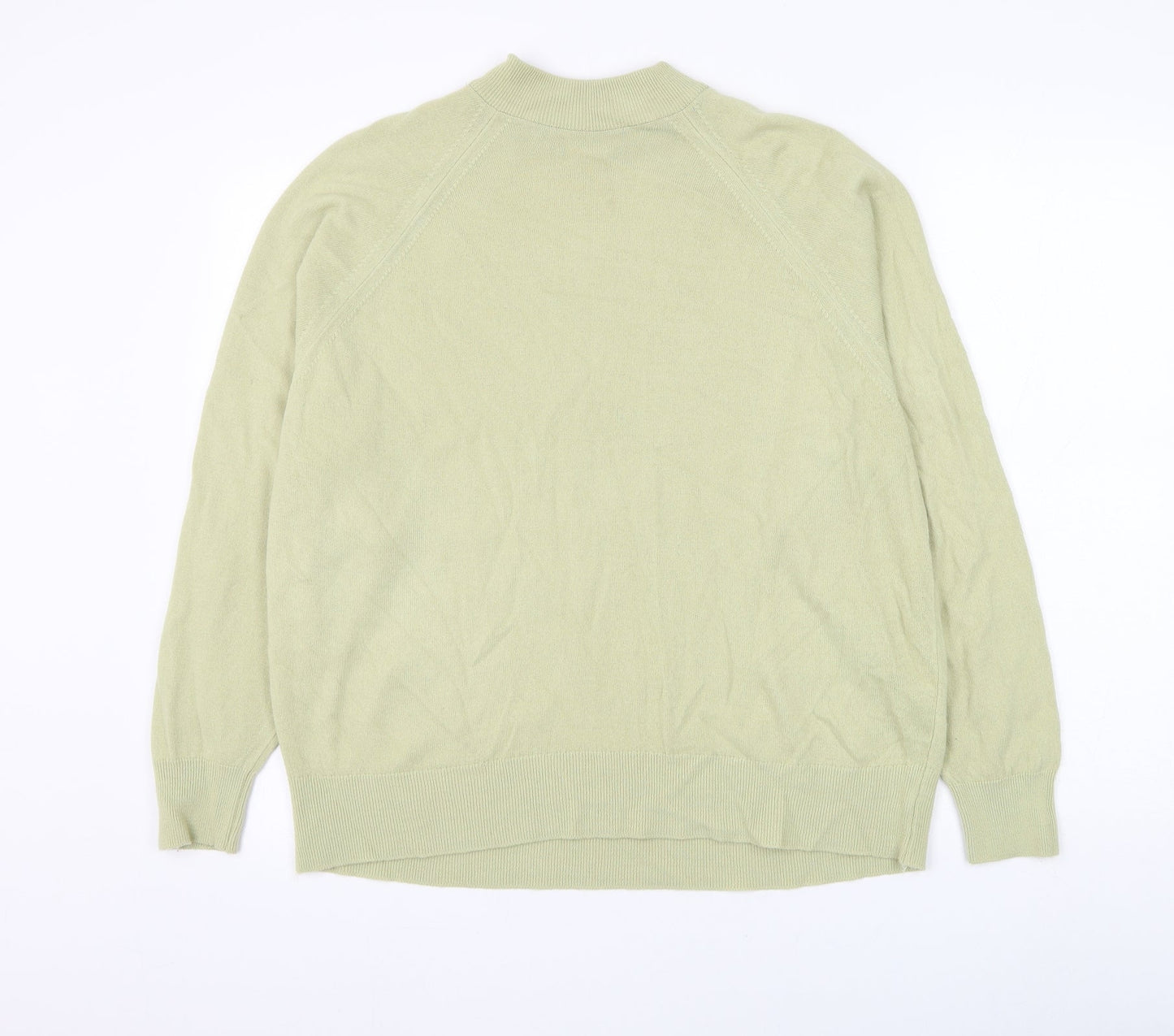 Womens UK Size L Preworn Green Pullover Jumper