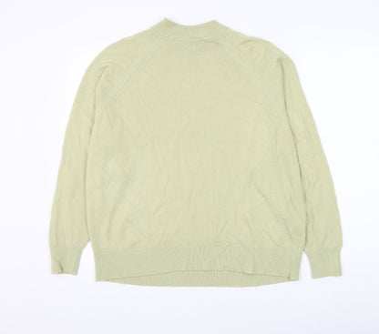 Womens UK Size L Preworn Green Pullover Jumper
