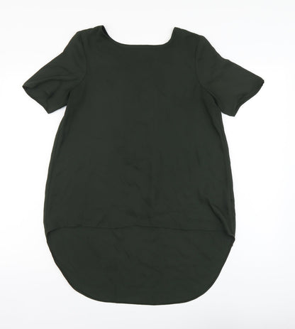 F&F Womens Green Polyester Basic Blouse Size 6 Round Neck