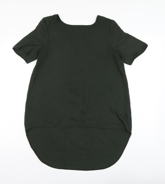 F&F Womens Green Polyester Basic Blouse Size 6 Round Neck