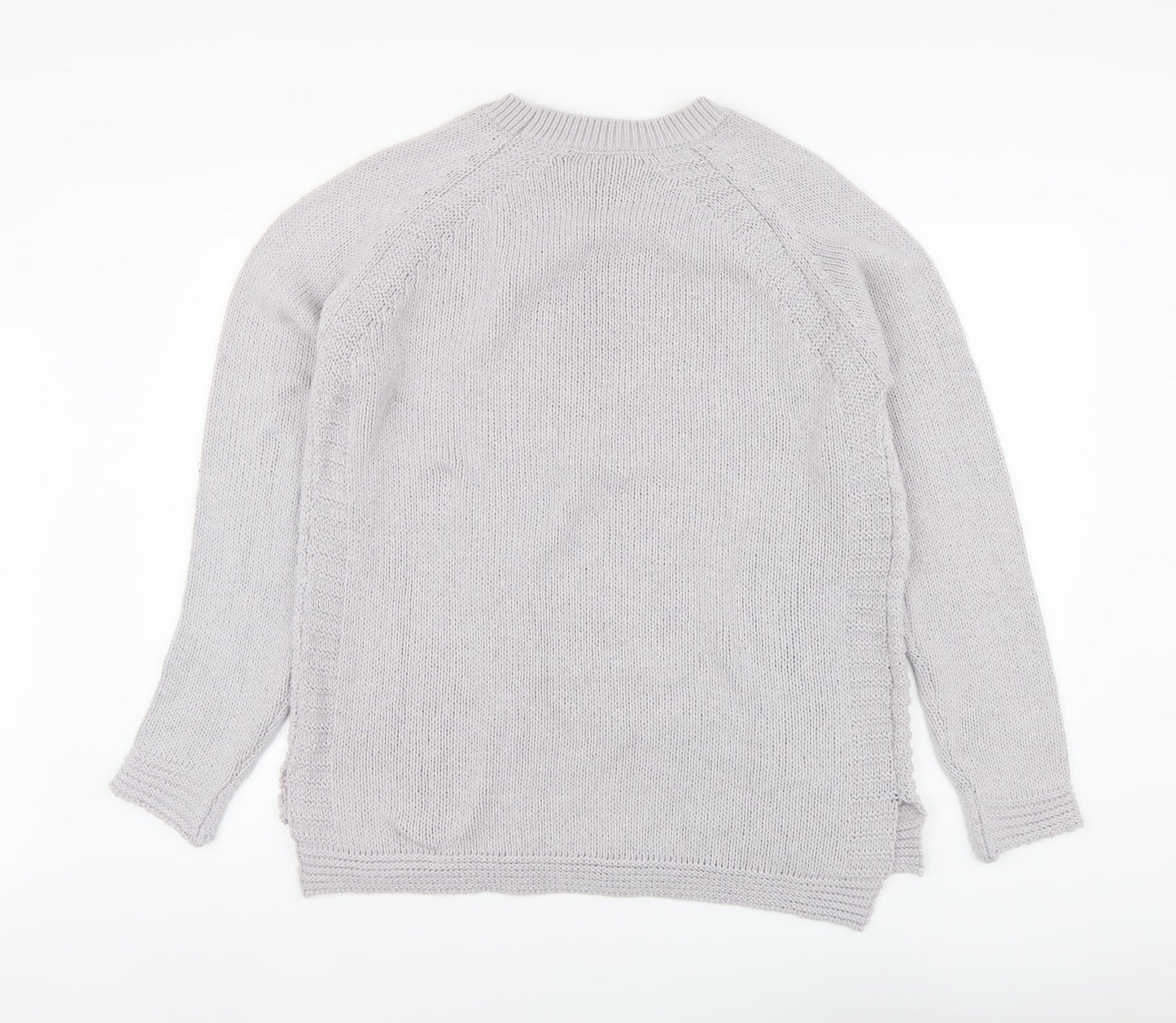 F&F Womens Grey Round Neck Acrylic Pullover Jumper Size 12