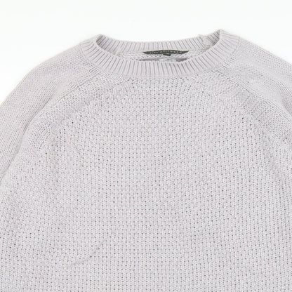 F&F Womens Grey Round Neck Acrylic Pullover Jumper Size 12
