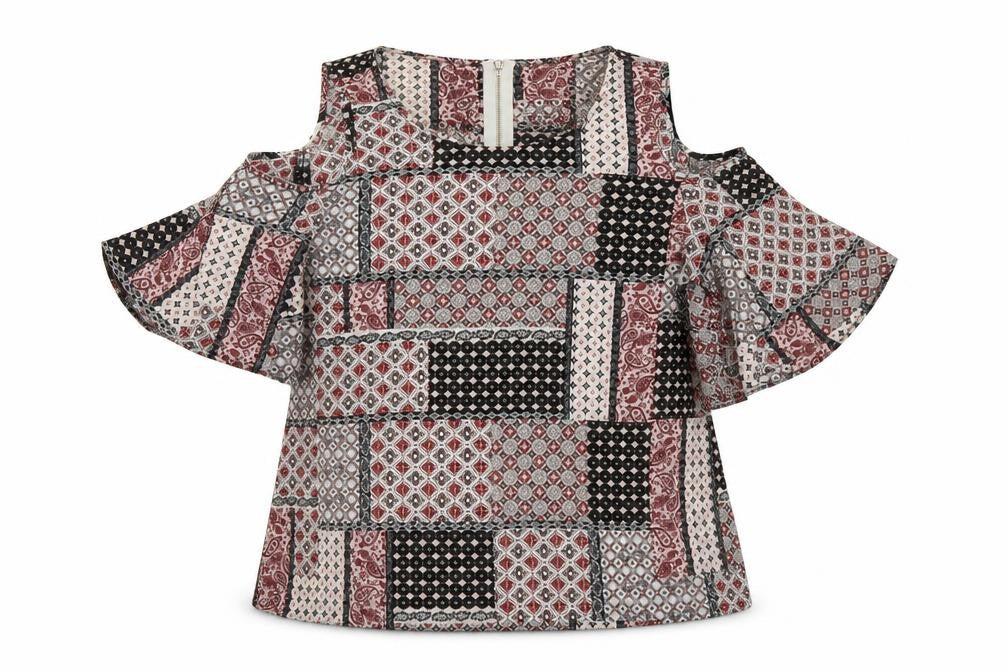 Womens UK Size 6 Atmosphere Multicoloured Basic Blouse