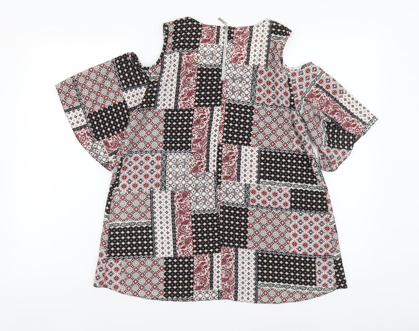 Womens UK Size 6 Atmosphere Multicoloured Basic Blouse