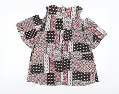 Womens UK Size 6 Atmosphere Multicoloured Basic Blouse