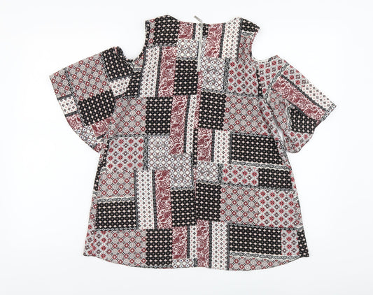 Womens UK Size 6 Atmosphere Multicoloured Basic Blouse