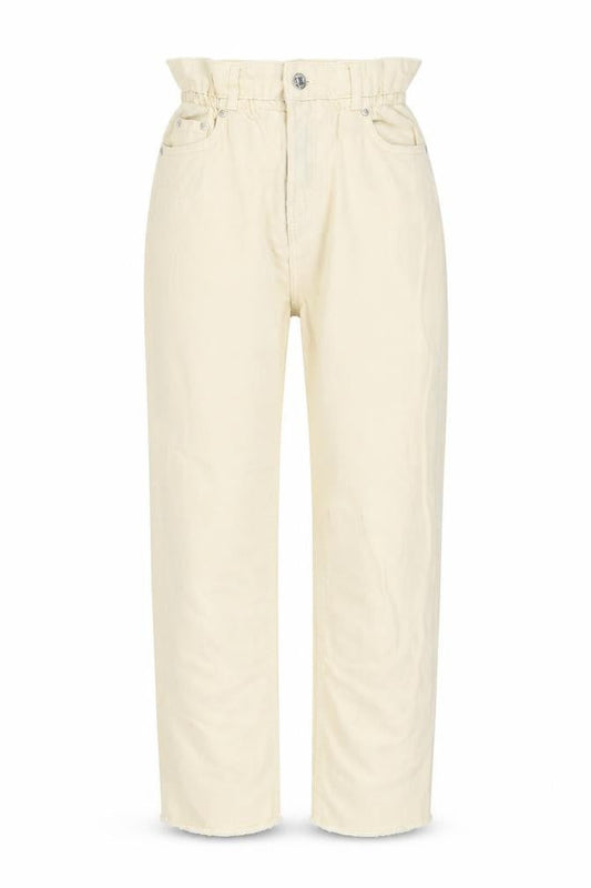 Womens UK Size XS Bershka Regular Fit Straight Beige Jeans