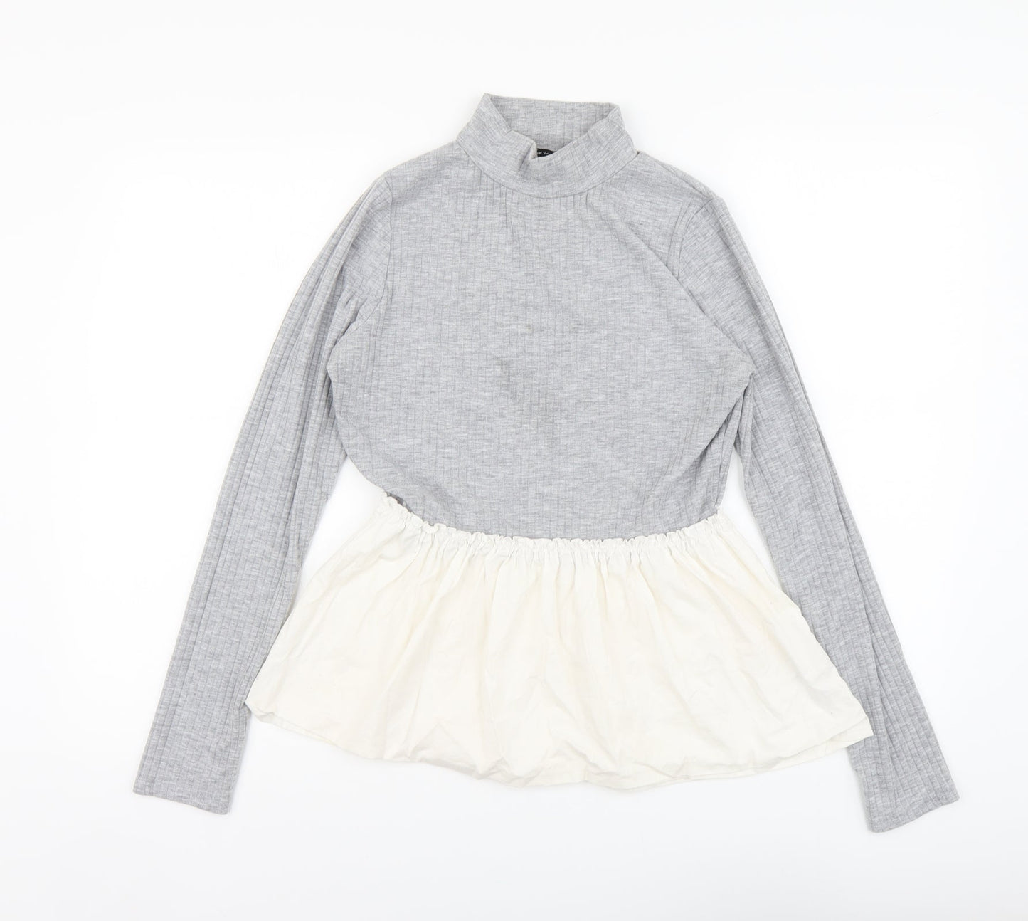 Womens UK Size 14 New Look Grey Basic Blouse