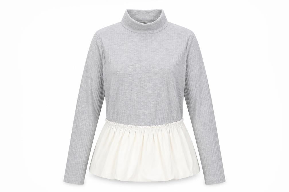 Womens UK Size 14 New Look Grey Basic Blouse