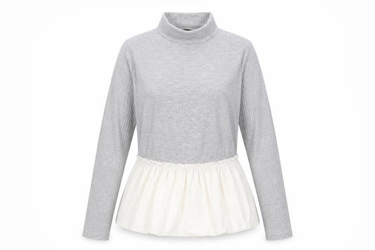Womens UK Size 14 New Look Grey Basic Blouse