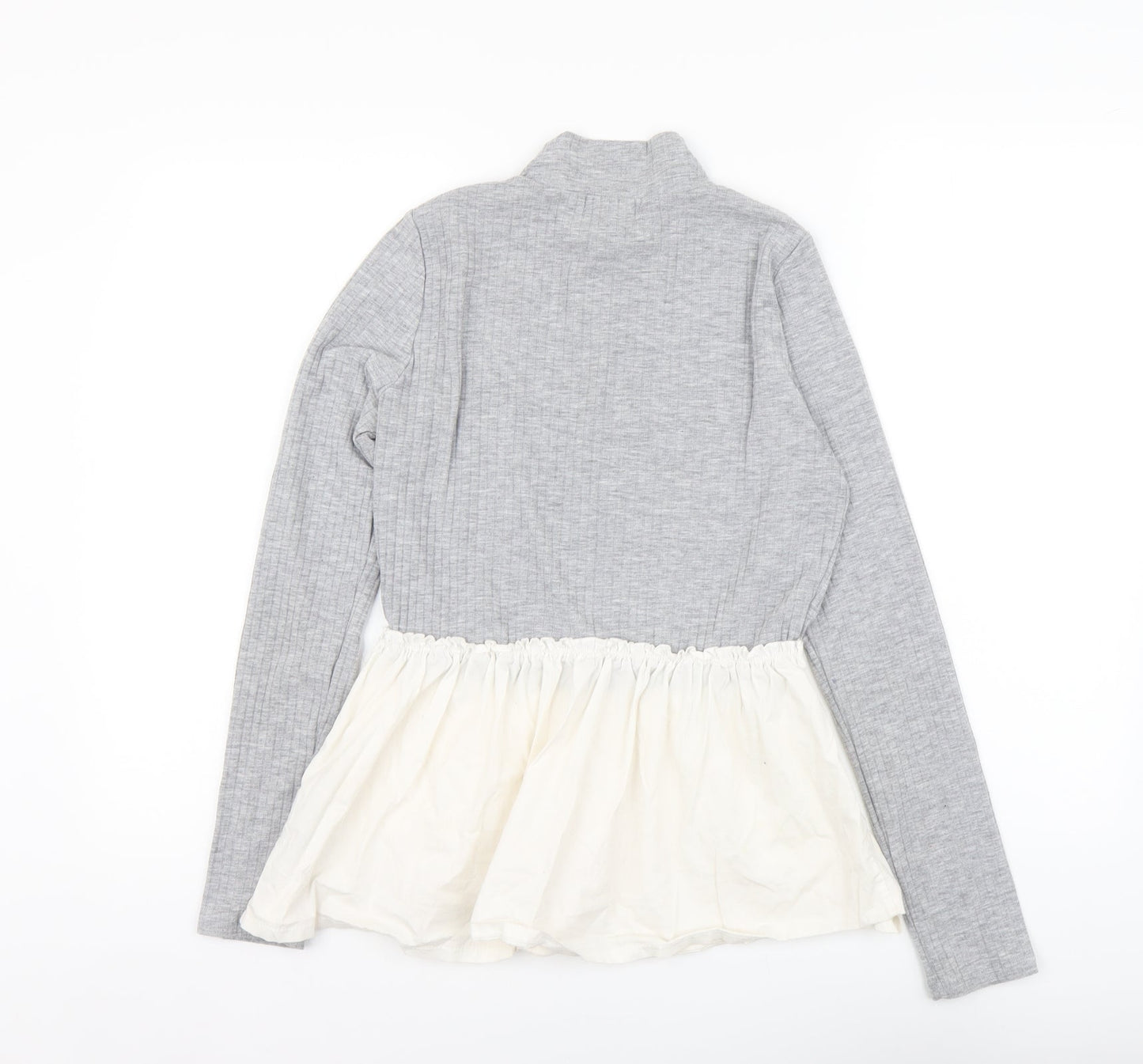 Womens UK Size 14 New Look Grey Basic Blouse
