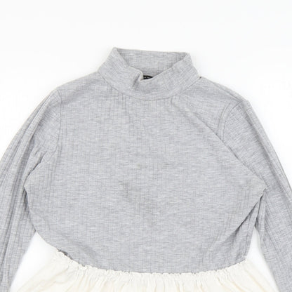 Womens UK Size 14 New Look Grey Basic Blouse