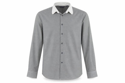 Mens UK Size 17 NEXT Black  Button-Up Long Sleeve Casual Shirt