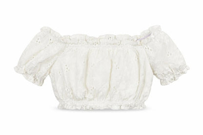 Womens UK Size S SheIn White Cropped Blouse