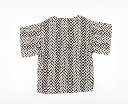 Womens UK Size 8 Quiz Beige Basic Blouse