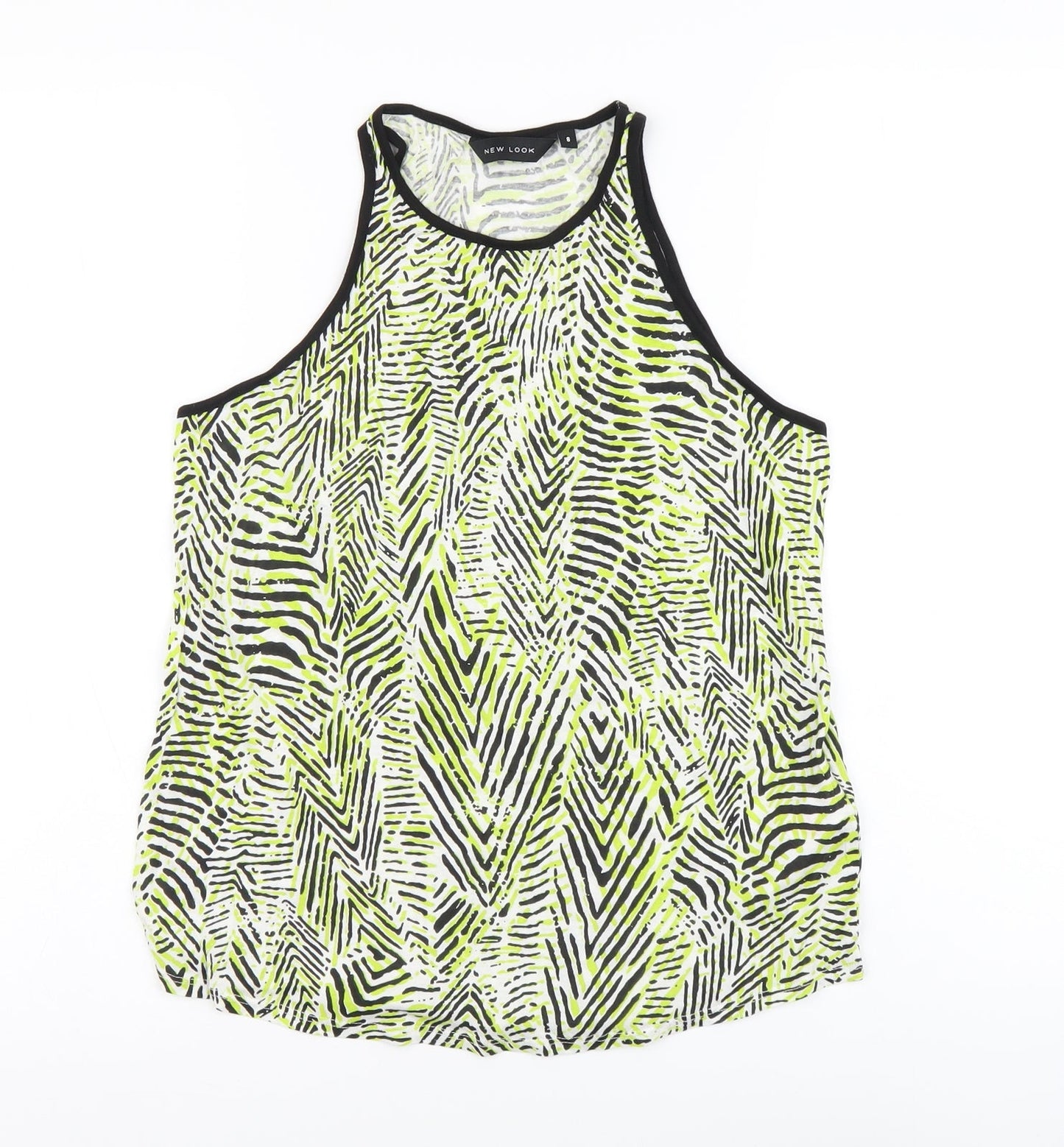 Womens UK Size 8 New Look Green Basic Tank