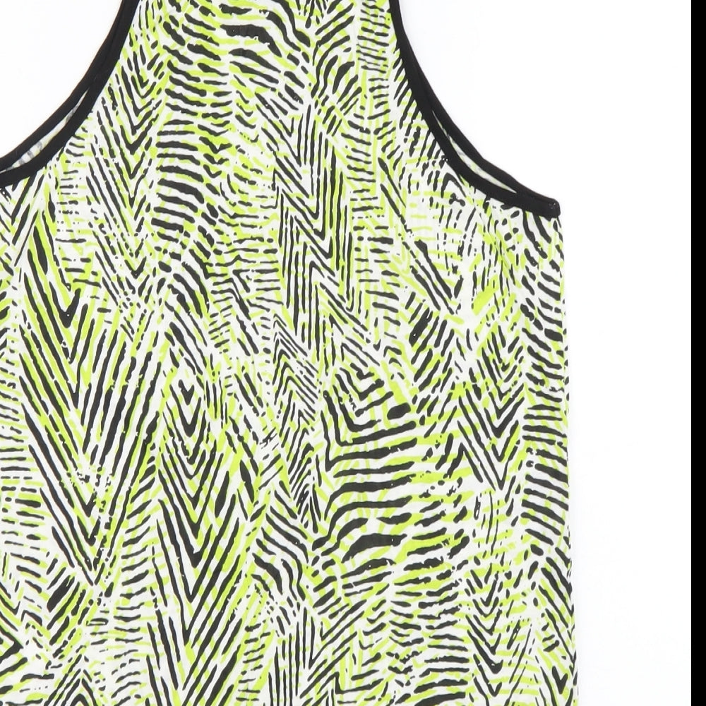 Womens UK Size 8 New Look Green Basic Tank