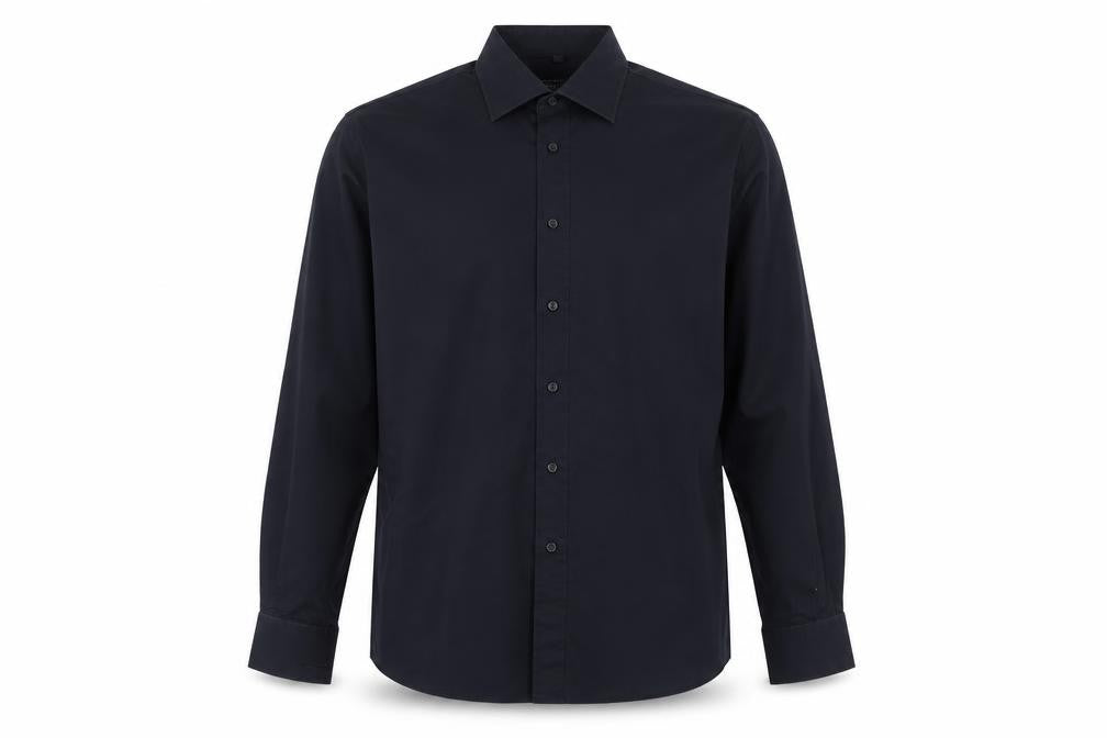 Mens UK Size 17 Armando Blue  Button-Up Long Sleeve Casual Shirt