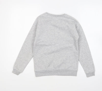 Primark Girls Grey Cotton Pullover Sweatshirt Size 9-10 Years Pullover - Stay Happy Be You