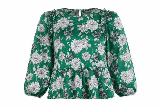Womens UK Size M Dunnes Stores Green Basic Blouse