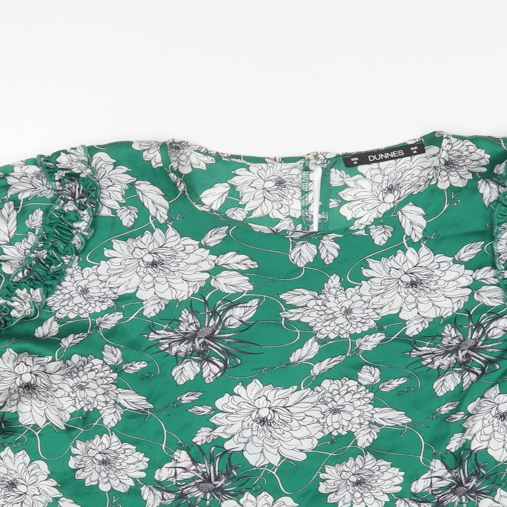 Womens UK Size M Dunnes Stores Green Basic Blouse