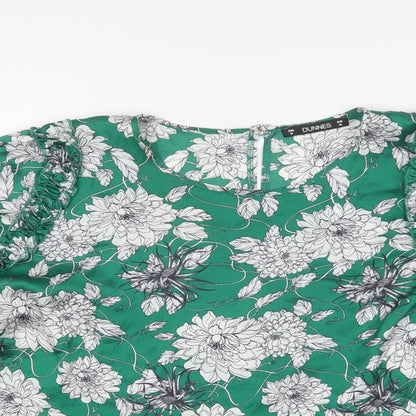 Womens UK Size M Dunnes Stores Green Basic Blouse