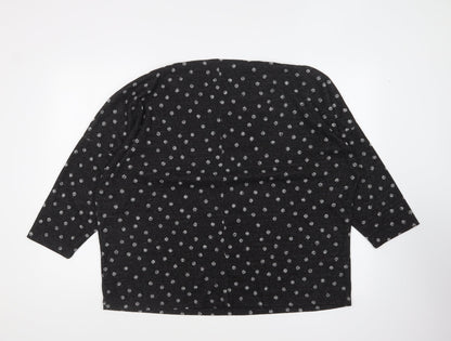 F&F Womens Grey Round Neck Polka Dot Polyester Pullover Jumper Size 16