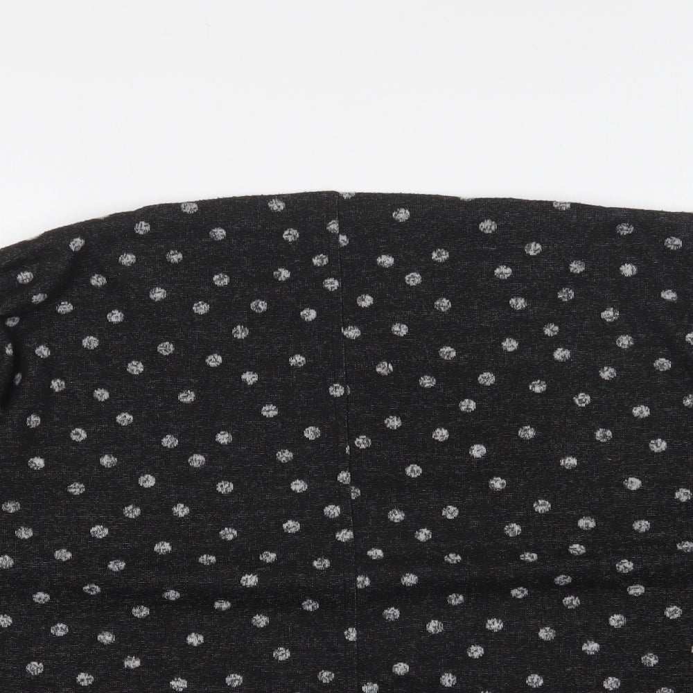 F&F Womens Grey Round Neck Polka Dot Polyester Pullover Jumper Size 16