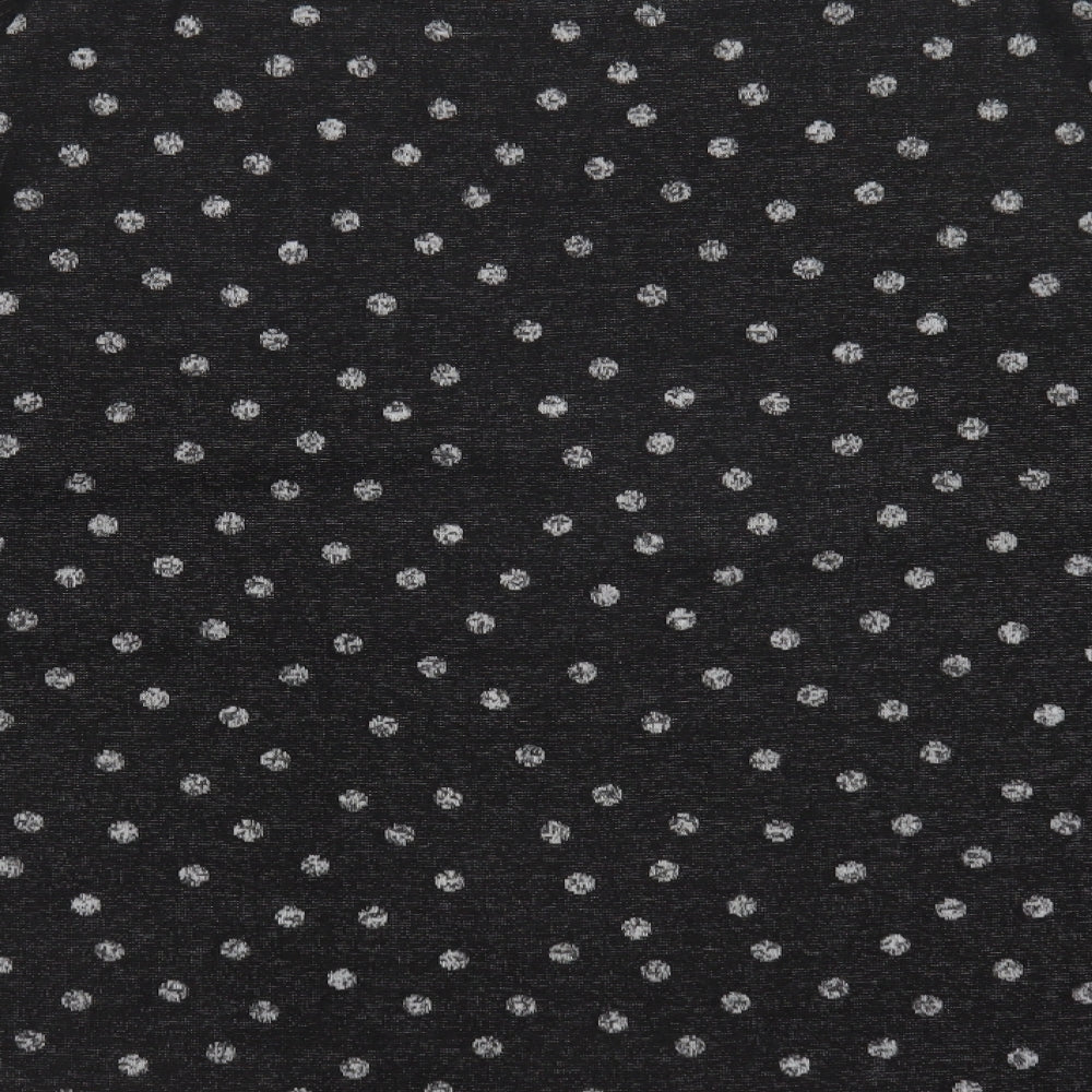 F&F Womens Grey Round Neck Polka Dot Polyester Pullover Jumper Size 16