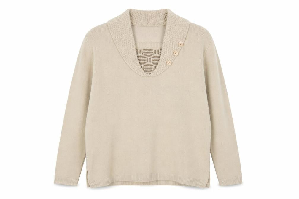 Womens UK Size L Envy Beige Pullover Jumper