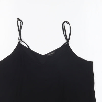 River Island Womens Black Polyester Camisole Blouse Size 10 V-Neck