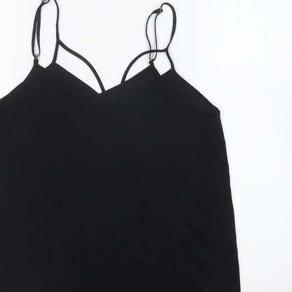 River Island Womens Black Polyester Camisole Blouse Size 10 V-Neck