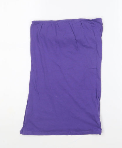 Womens UK Size 10 New Look Purple Basic T-Shirt