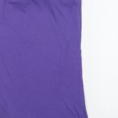 Womens UK Size 10 New Look Purple Basic T-Shirt