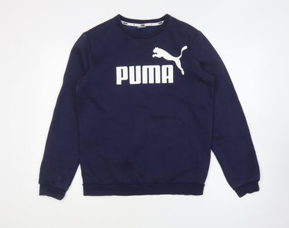 PUMA Womens Blue Cotton Pullover Sweatshirt Size 3XL Pullover