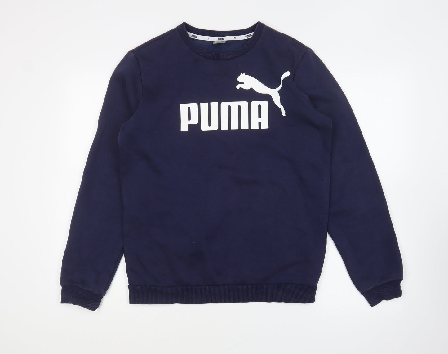 PUMA Womens Blue Cotton Pullover Sweatshirt Size 3XL Pullover