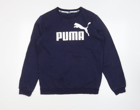 PUMA Womens Blue Cotton Pullover Sweatshirt Size 3XL Pullover
