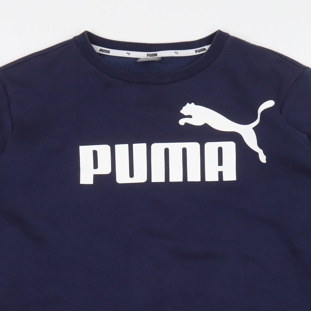 PUMA Womens Blue Cotton Pullover Sweatshirt Size 3XL Pullover