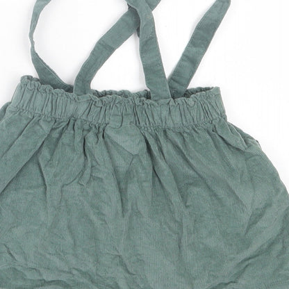 So Cute Girls Green Cotton A-Line Skirt Size 9-12 Months Pull On - Braces Included