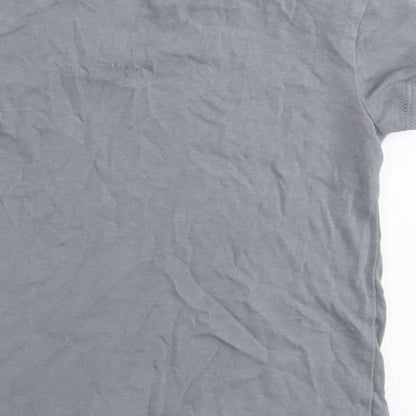 George Girls Grey Cotton Basic T-Shirt Size 9-12 Months Crew Neck Pullover - Im The Little Boss Around Here