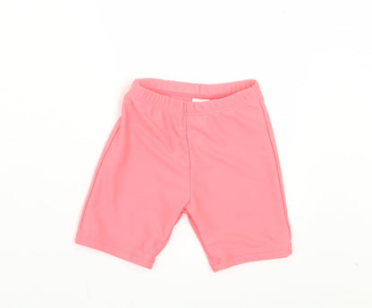 NEXT Girls Pink Polyester Compression Shorts Size 2 Years Regular