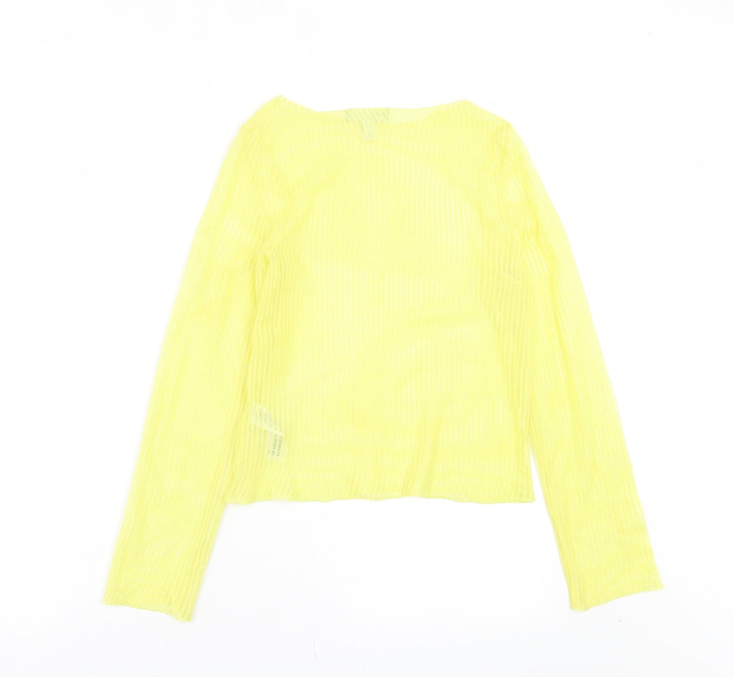Womens UK Size 8 ASOS Yellow Cropped T-Shirt