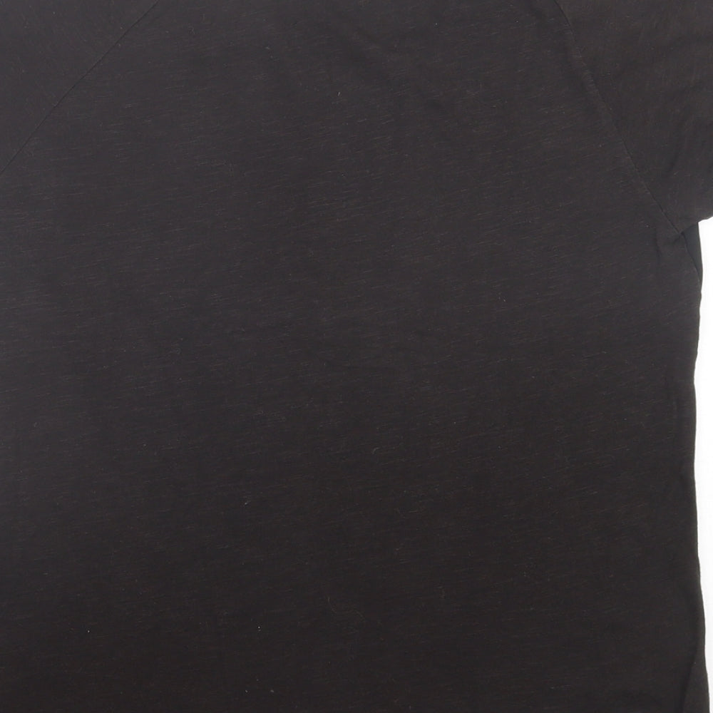 Womens UK Size 8 New Look Brown Basic T-Shirt