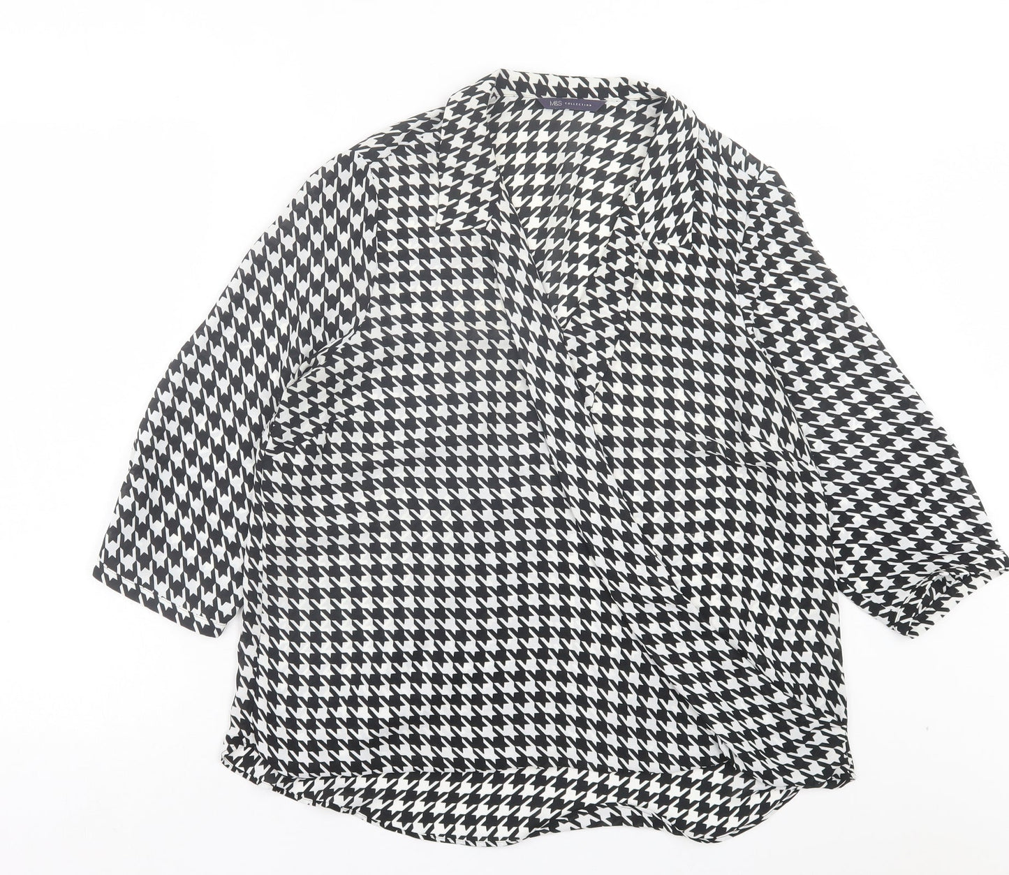 Womens UK Size 14 Marks and Spencer Black Basic Blouse