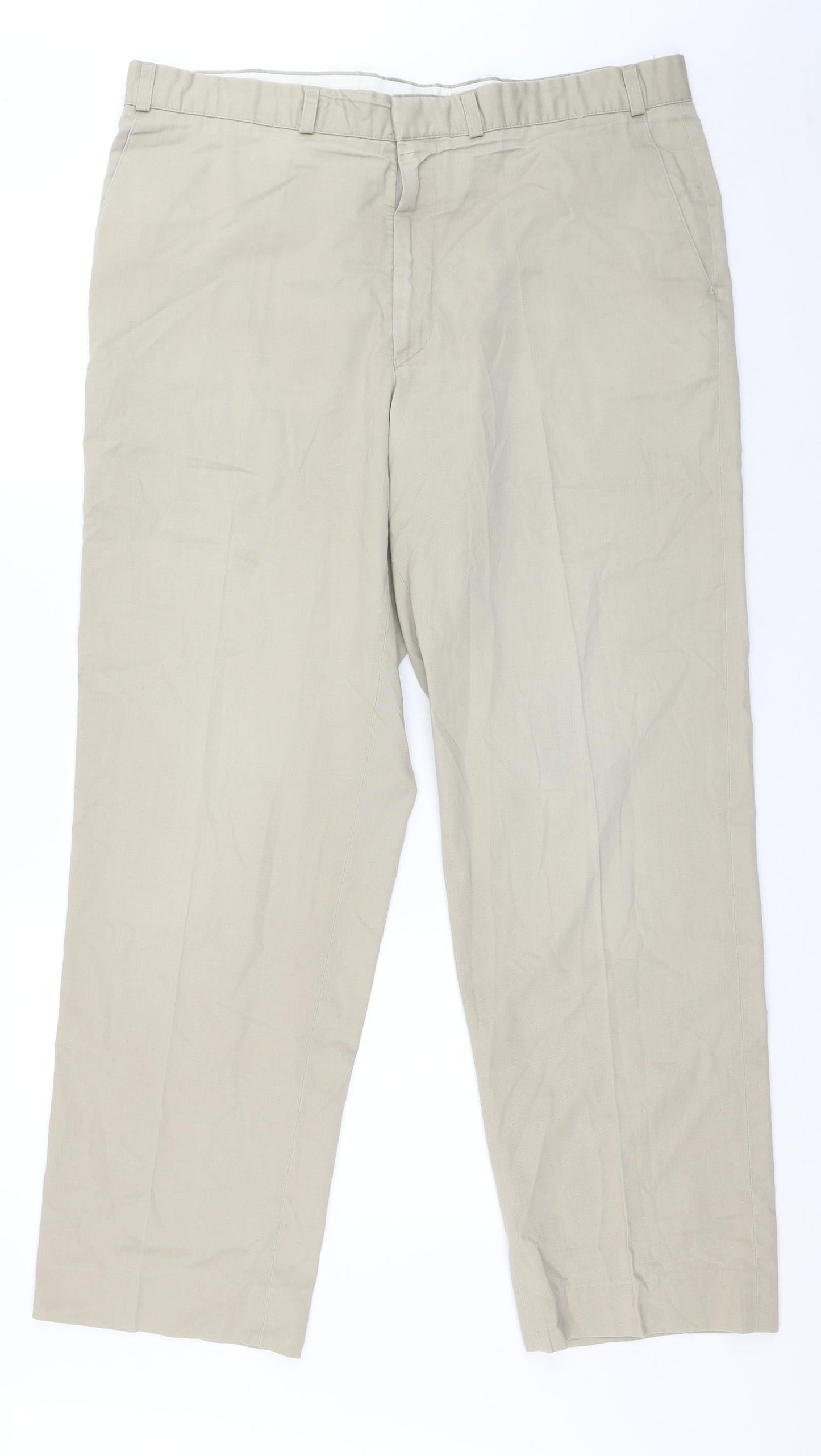 Womens UK Size 40 in Marks and Spencer Regular Fit Chino Beige Trousers