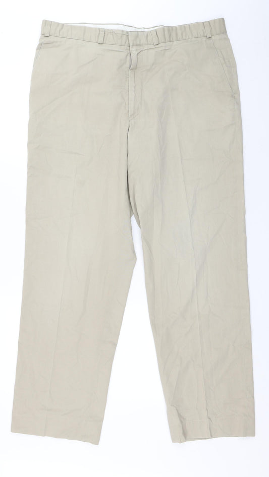 Womens UK Size 40 in Marks and Spencer Regular Fit Chino Beige Trousers