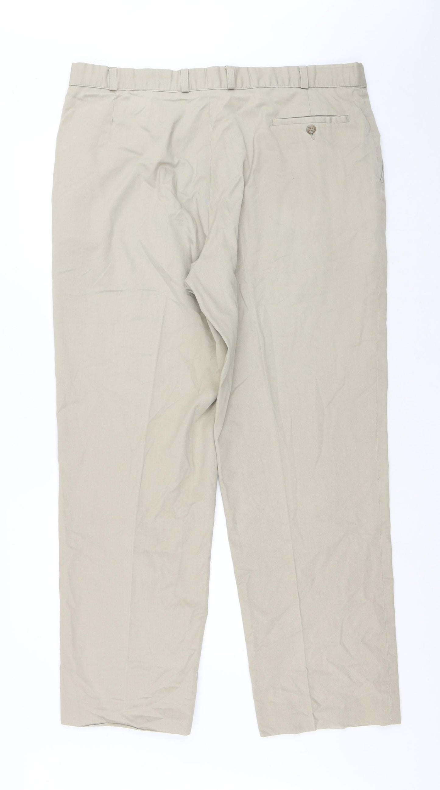 Womens UK Size 40 in Marks and Spencer Regular Fit Chino Beige Trousers