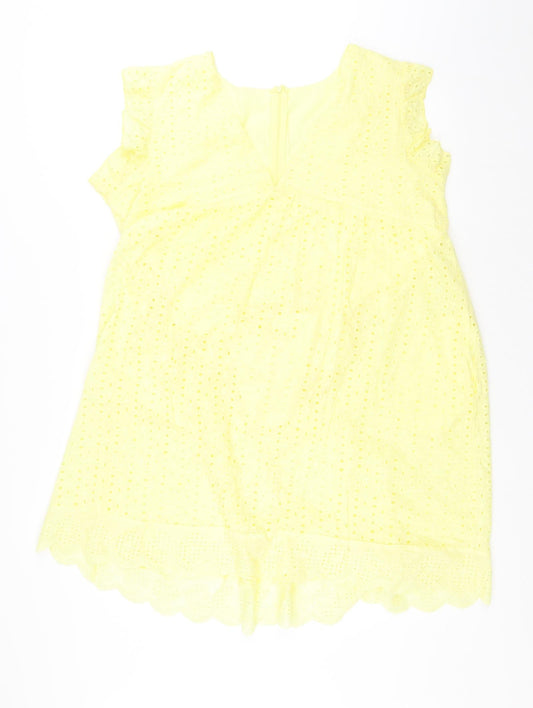 Womens UK Size XL Preworn Yellow Basic Blouse