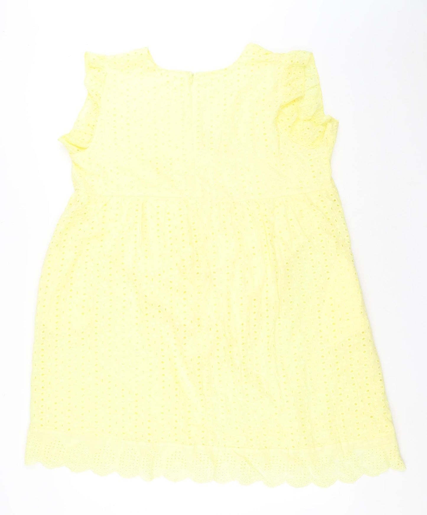Womens UK Size XL Preworn Yellow Basic Blouse